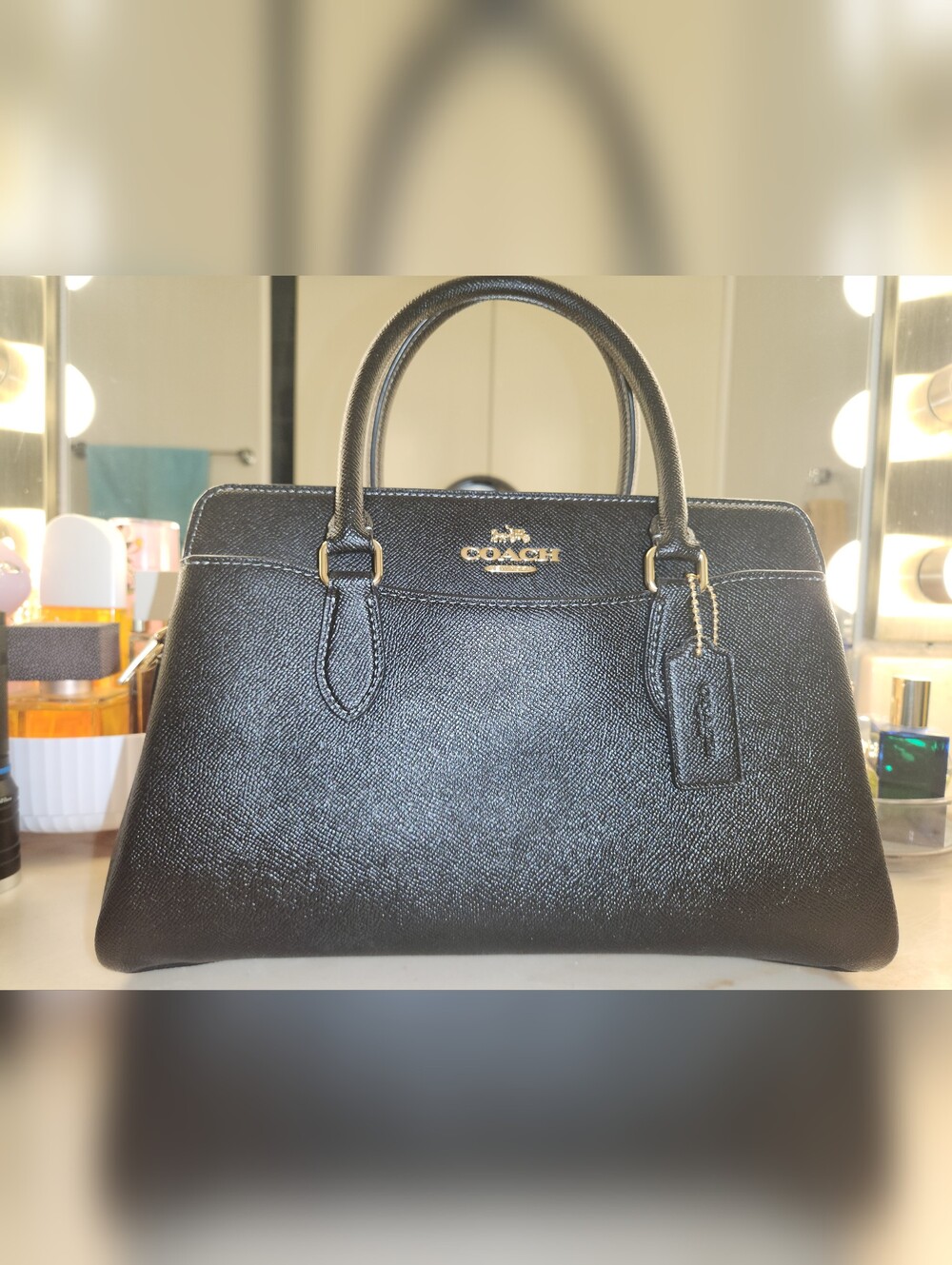 Coach Black Leather Satchel
